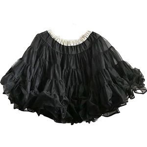 Vintage Partners Please! Black Crinoline Petticoat Square Dance Skirt 50s/60s